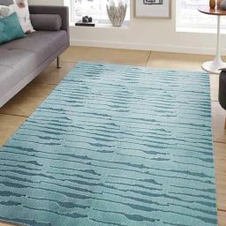OBSESSIONS Teal Solid Machine Made Carpet - Medium (230 cm x 160 cm)-picture-8