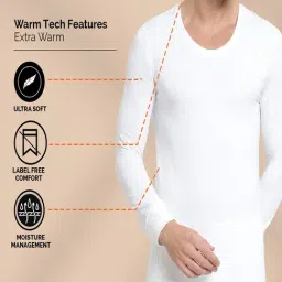 Van Heusen Skinny Fit Warmtech Low Neck Solid Thermal Top - Black image 5