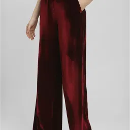 Forever 21 Maroon Regular Fit Mid Rise Pants image 3