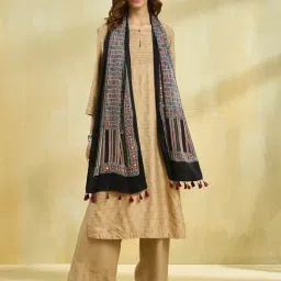 Fabindia Indigo Viscose Blend Stole-image-88
