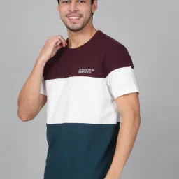 Cantabil Multi Regular Fit Colour Block T-Shirt image 3