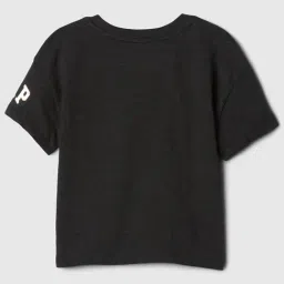 GAP Girls Black Cotton Character Based T-Shirt image 2