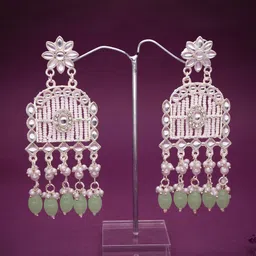 Anouk Gold-Plated Brass Artificial Beads Drop Earrings image 2