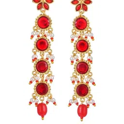 flying beads Women Gold Plated Stones & Beaded Necklace With Earrings-picture-30