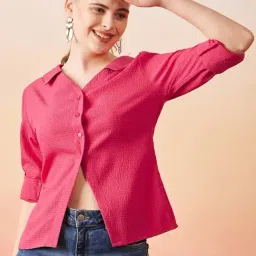 Marie Claire Pink Self Pattern Shirt-picture-21