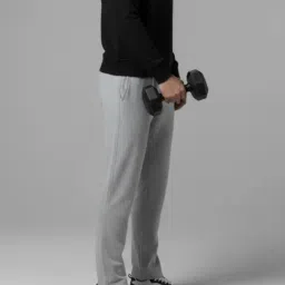 Mack Jonney Grey Fleece Regular Fit Solid Trackpants-image-45