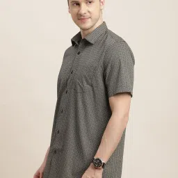 Turtle Grey Cotton Regular Fit Printed Shirt image 3