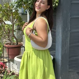 TANDUL Women's Green Fit & Flare Dress image 5