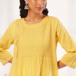 Jaypore Yellow Flared Fit Kurta image 4