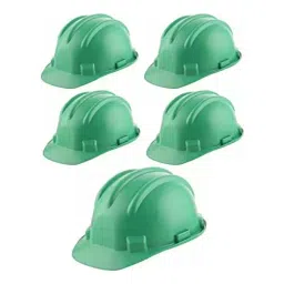 Rahul Professionals Polyethylene Shell Hiking Nape Type Hard Hat Green Safety Helmet with Adjustable Chin Strap Closer Free Size (Pack of 5)-picture-42