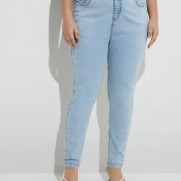 Gia by Westside Blue High-Rise Denim Jeggings-picture-30