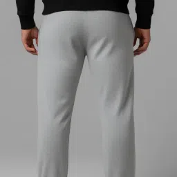 Mack Jonney Grey Fleece Regular Fit Solid Trackpants image 2