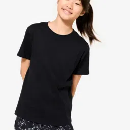 Decathlon Girls Black Multi-Sport Breathable T-Shirt-image-2