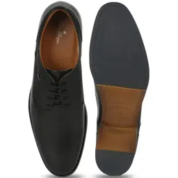 Louis Philippe Men's Black Derby Shoes image 4