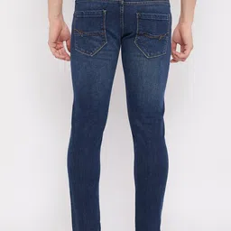 Duke Men Blue Slim Fit Mildly Distressed Light Fade Stretchable Jeans image 5