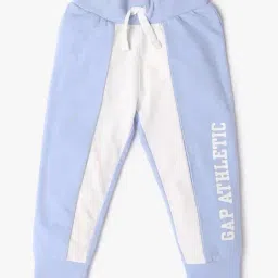 GAP Girls Blue Cotton Color Block Joggers-image-49