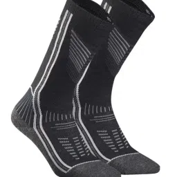 Quechua by Decathlon Warm Hiking Socks SH900 Mountain Mid Grey (Size - 35/38) image 3
