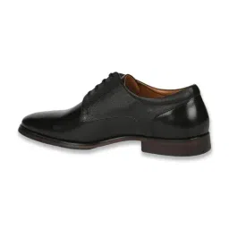 Louis Philippe Men's Black Derby Shoes image 5