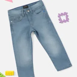 Allen Solly Junior Sky Blue Solid Jeans-image-25
