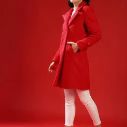 Campus Sutra Red Regular Fit Coats image 4