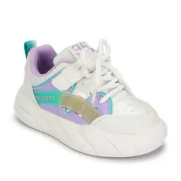 Truffle Collection Kids White & Purple Sneakers image 3