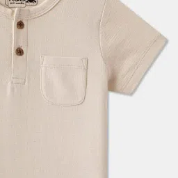 R&B Boys Beige Cotton T-Shirt image 3