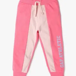 GAP Girls Pink Cotton Color Block Joggers-image-88
