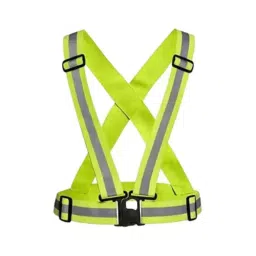 Rahul Professionals High Visibility Polyester and Plastic Hard Type Adjustable White & Green Safety Helmet & Vest Belt Combo Free Size (Pack of 4) image 3
