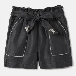 Elle Girls Black Pure Cotton Shorts-picture-33