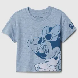 GAP Girls Blue Cotton Character Based T-Shirt-image-55