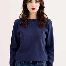 bebe Women Solid Round Neck Sweaters-picture-22