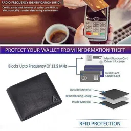 ABOOST Men RFID Protected Leather Two Fold Wallet image 4