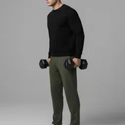 Mack Jonney Green Fleece Regular Fit Solid Trackpants-picture-28