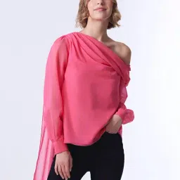 Cover Story Pink Regular Fit Top-picture-24