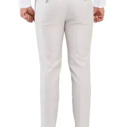 Raymond Grey Slim Fit Self Pattern Trousers image 2