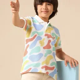 U.S. Polo Assn. Boys White Cotton Printed Polo T-Shirt-picture-39