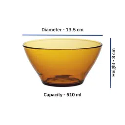 Duralex Lys Amber Toughened Glass Bowl (0.51 L) - Set of 6 image 5