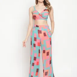 Erotissch Blue Printed Beachwear Co-Ord Set-image-9