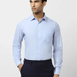 Van Heusen Blue Cotton Slim Fit Shirt-picture-15