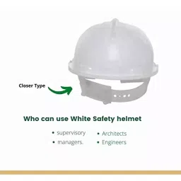 Rahul Professionals High Visibility Polyethylene and Plastic White & Orange Safety Helmet & Vest Belt Jacket Combo Free Size (Pack of 6) image 5