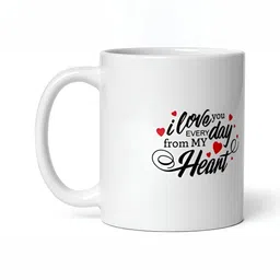 Mr UVD White & Black Typography Printed Ceramic Glossy Mug 350 ml image 3