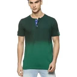 Campus Sutra Bottle Green Ombre Print Cotton T-Shirt-image-28