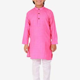 Pro-Ethic Style Developer Kids Pink & White Striped Full Sleeves Kurta with Pyjamas-picture-46