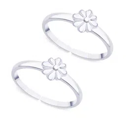 Taraash Floral 92.5 Sterling Silver Toe Ring-image-41
