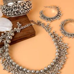 Teejh Pitara Collection Amisha Ghungroo Oxidized Jewellery Set-picture-41