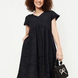 max Women V-Neck Cap Sleeves Knee Length Empire Dress-picture-37