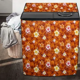 The Furnishing Tree Yellow Printed Washing Machine Cover image 5