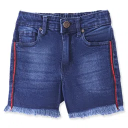 Pine Kids Mid Thigh Length Denim Washed Shorts - Blue-picture-27