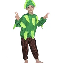 Kaku Fancy Dresses Tree & Nature Theme Costume Set - Green & Brown-image-21