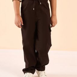 stylobug Stylo Bug Cotton Solid Cargo Pants - Coffee Brown-picture-26